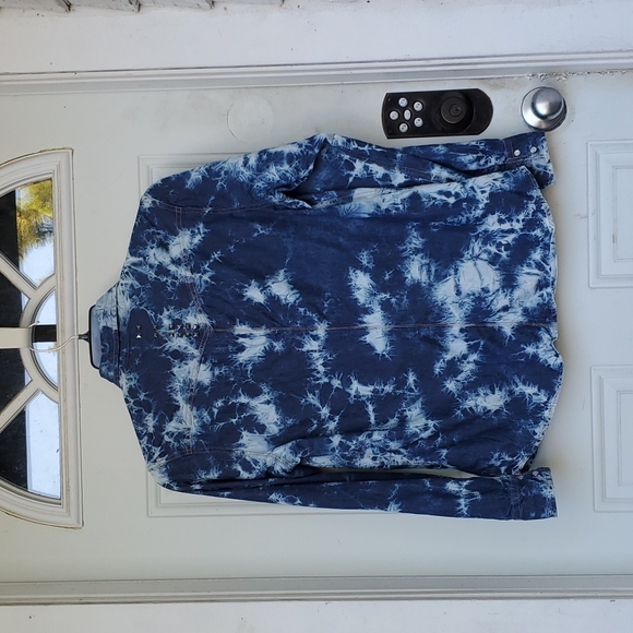 3/$30 Adiktd Snap Front Distressed Denim Shirt - Picture 2 of 9
